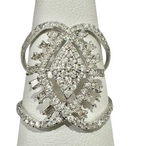 0.57 carat total weight Evil Eye design natural diamond ring 18k gold